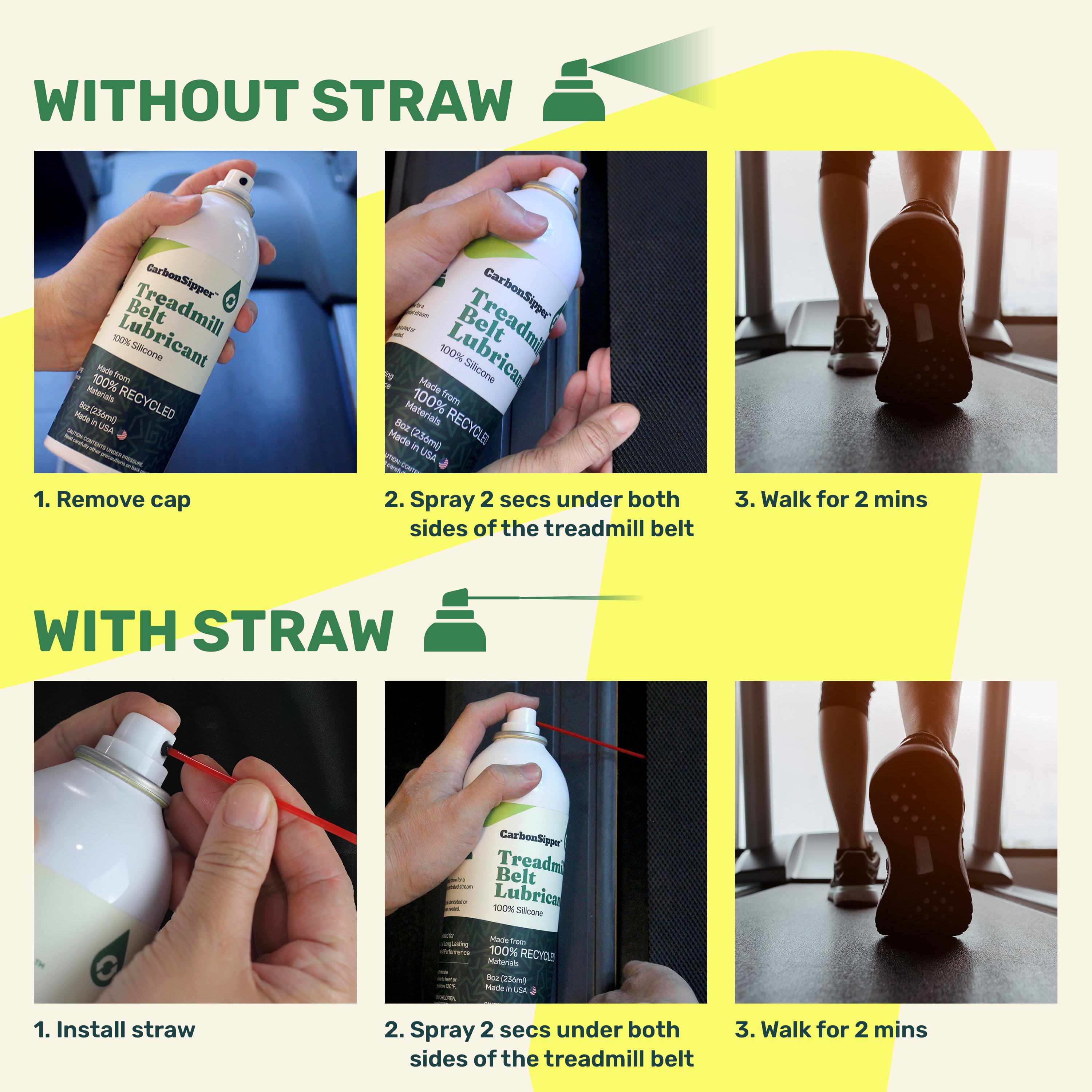 Treadmill Belt Lubricant CarbonSipper Treadmill Belt Lubricant CarbonSipper
